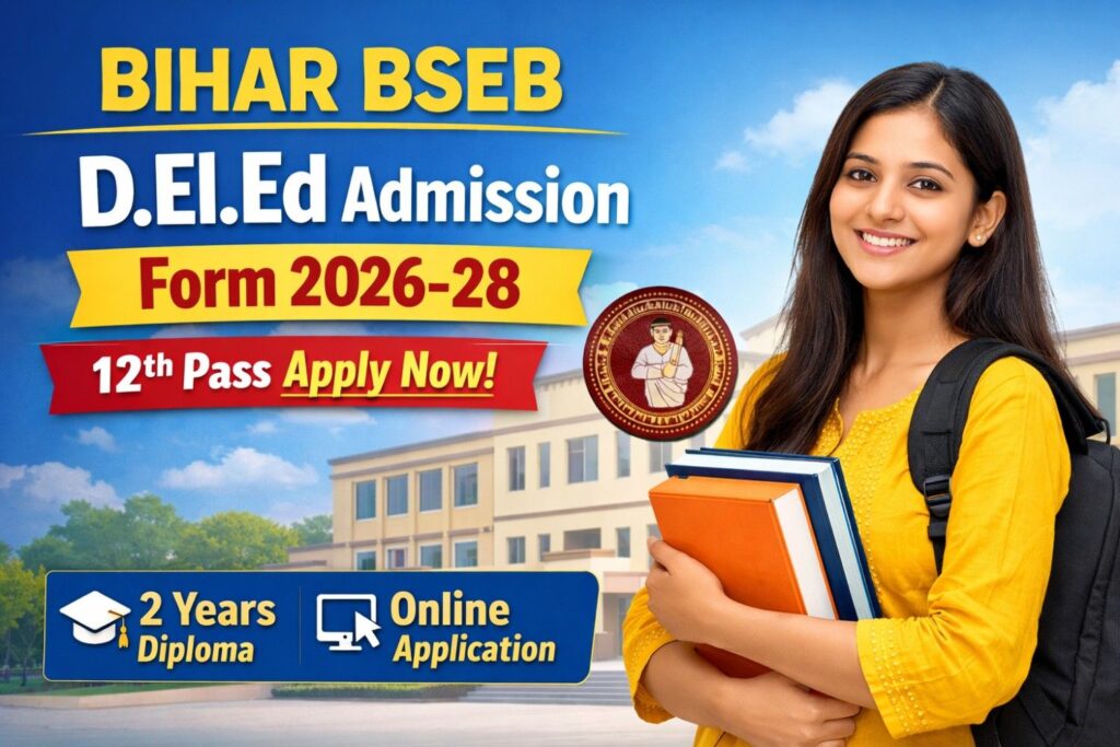 Bihar BSEB DELED Online Admission Form 2026-28, Bihar Admission Diploma, BSEB DELED, Admission Fom Online 2026