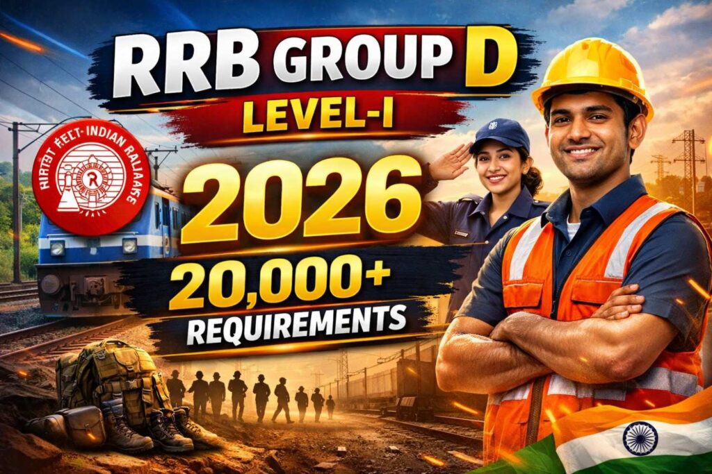 RRB Group D Level-I New 2,2000+ Requirements 2026